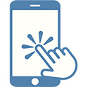 Register for Classes - pointing phone blue
